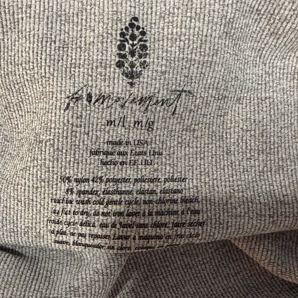 Free People Movement Happiness Runs Crop Tank Ribbed Heather Gray M/L NWOT - Picture 8 of 8